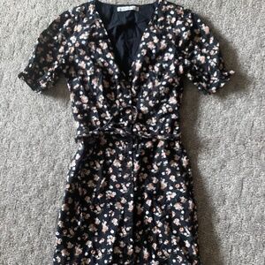 Abercrombie and Fitch Short-sleeve Button-up Floral Dress